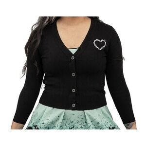 Loungefly Women's Universal Monsters Stitch Shoppe "Alexa" Cropped Cardigan